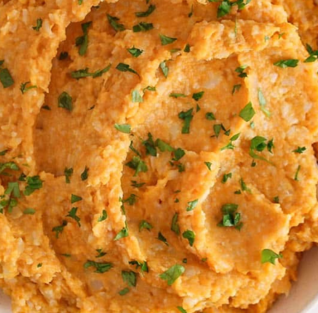 Cauliflower rice mashed Sweet potato
