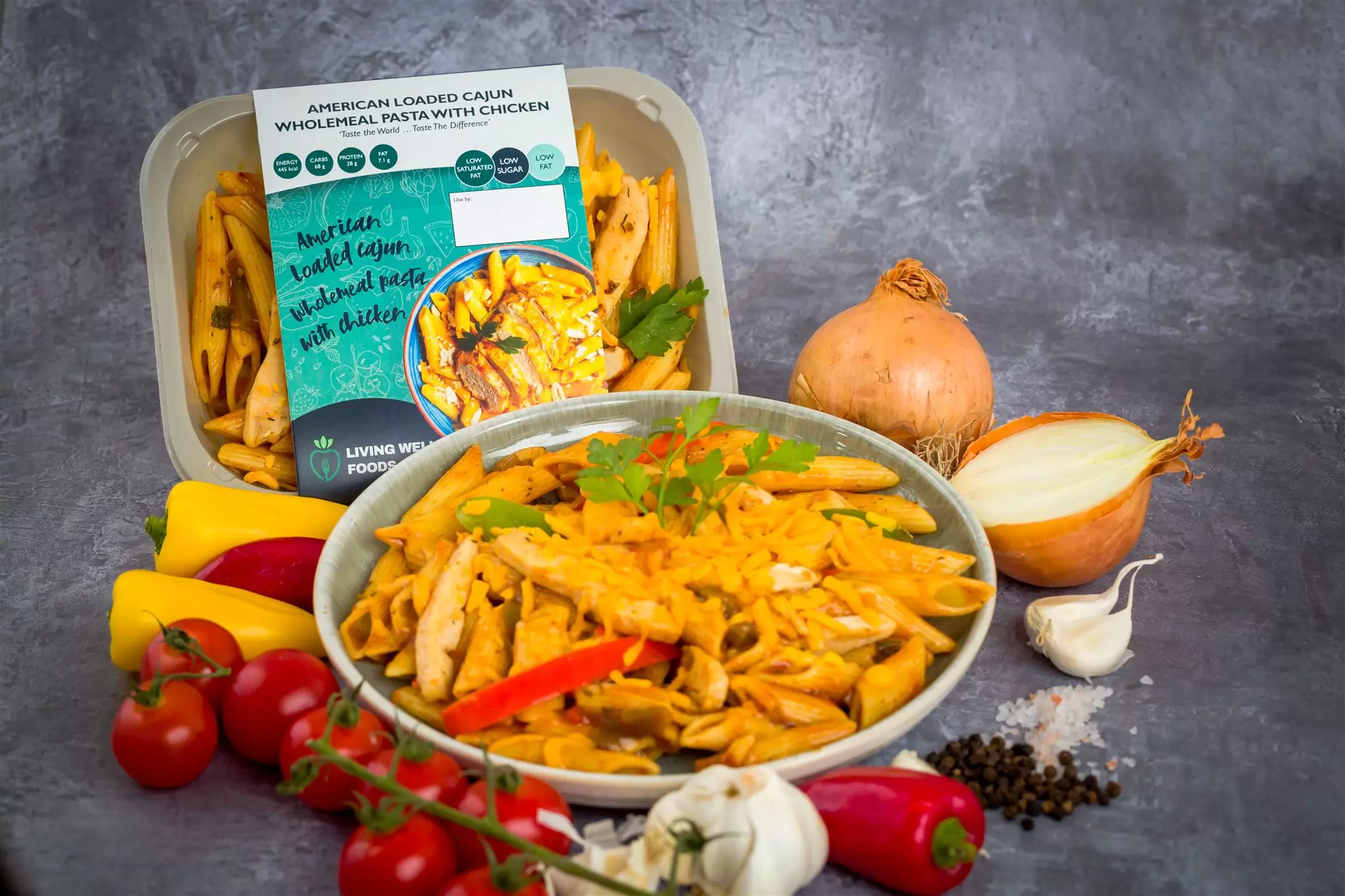AMERICAN LOADED CAJUN WHOLEMEAL PASTA WITH CHICKEN AMERICAN LOADED CAJUN WHOLEMEAL PASTA WITH CHICKEN
