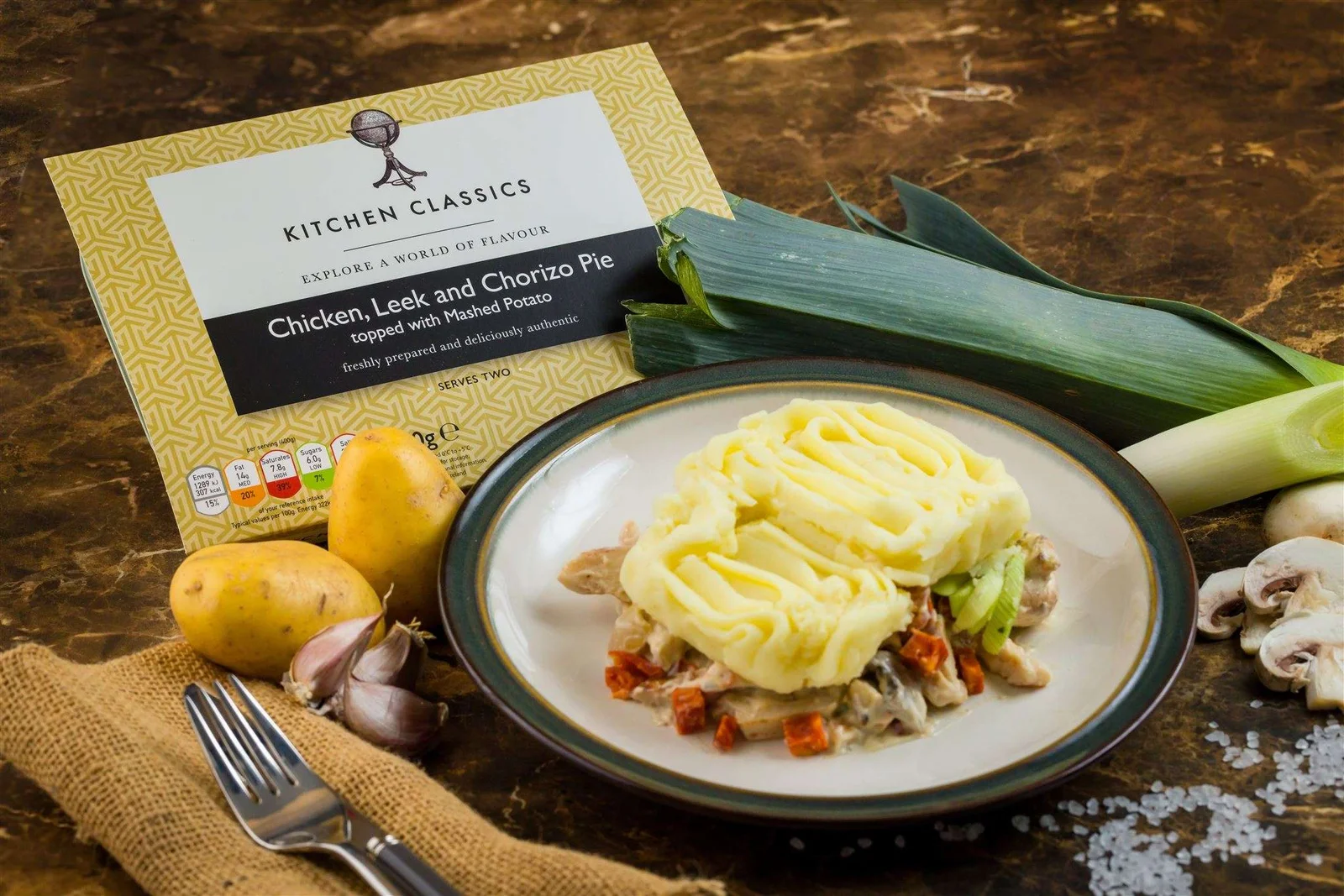 Chicken, Leek And Chorizo Pie