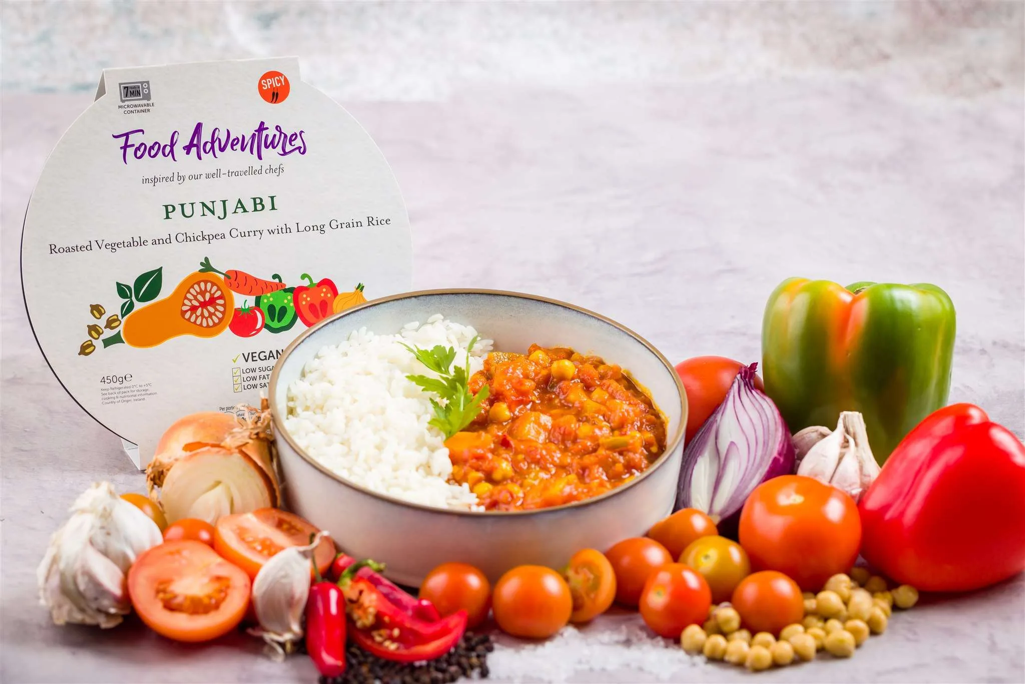 Punjabi Roasted Vegetable and Chick Pea Curry and Rice