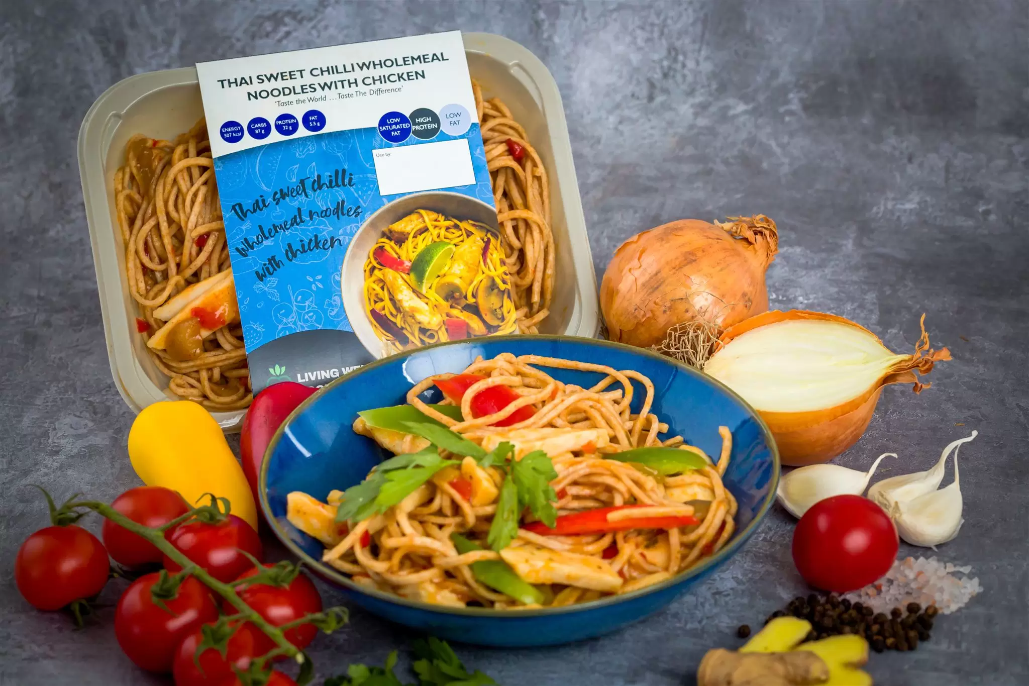 Thai Sweet Chilli Wholemeal Noodles With Chicken Thai Sweet Chilli Wholemeal Noodles With Chicken